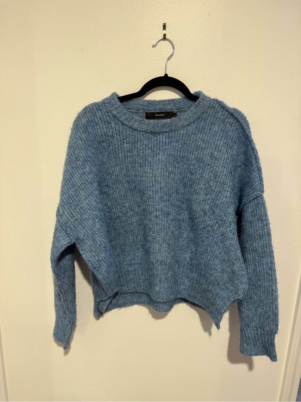 Vero Moda Dusty Blue Ribbed Crewneck Sweater